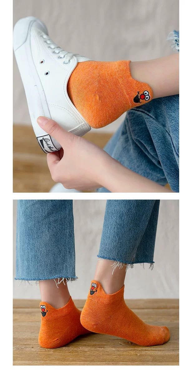 レディースソックス　色別10足 韓国 スニーカーソックス ショートソックス くるぶしソックス 女性用靴下 ギフト用　可愛い靴下