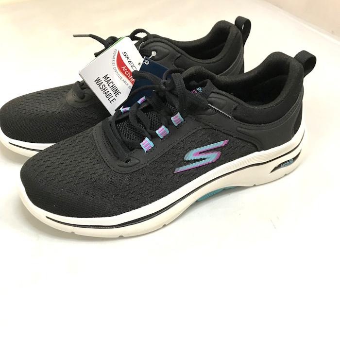  unused SKECHERS sneakers go- walk arch Fit 2.0 burr n black 23.5cm 125314 [jgg]