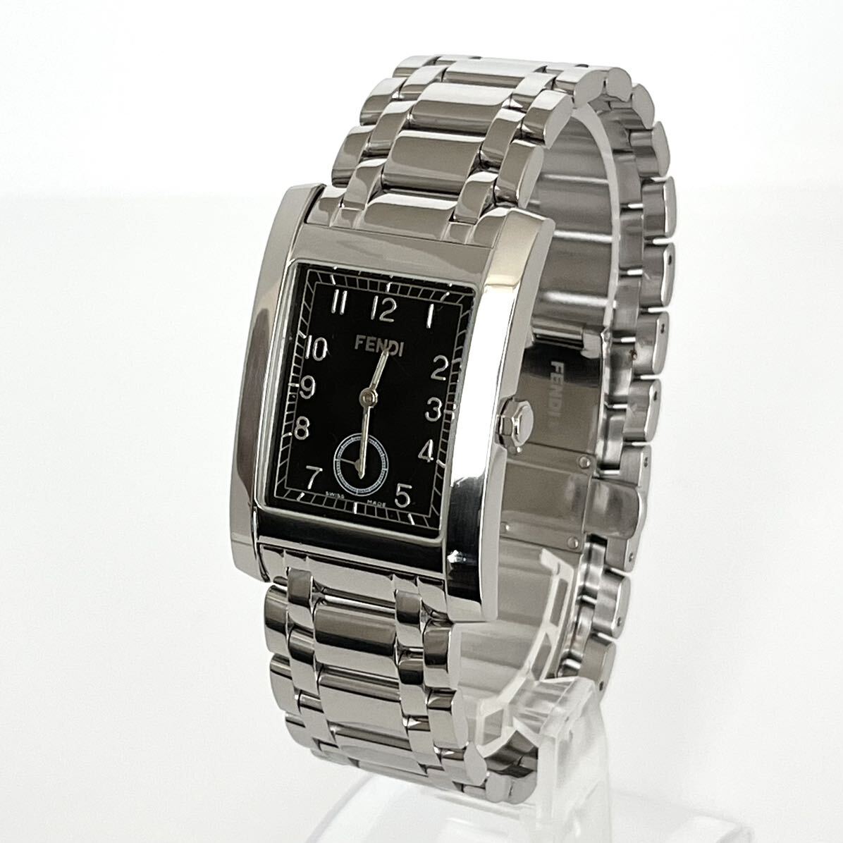 [ работа ] отполирован Fendi FENDI 7000G мужские наручные часы прекрасный товар батарейка новый товар чёрный циферблат s1516