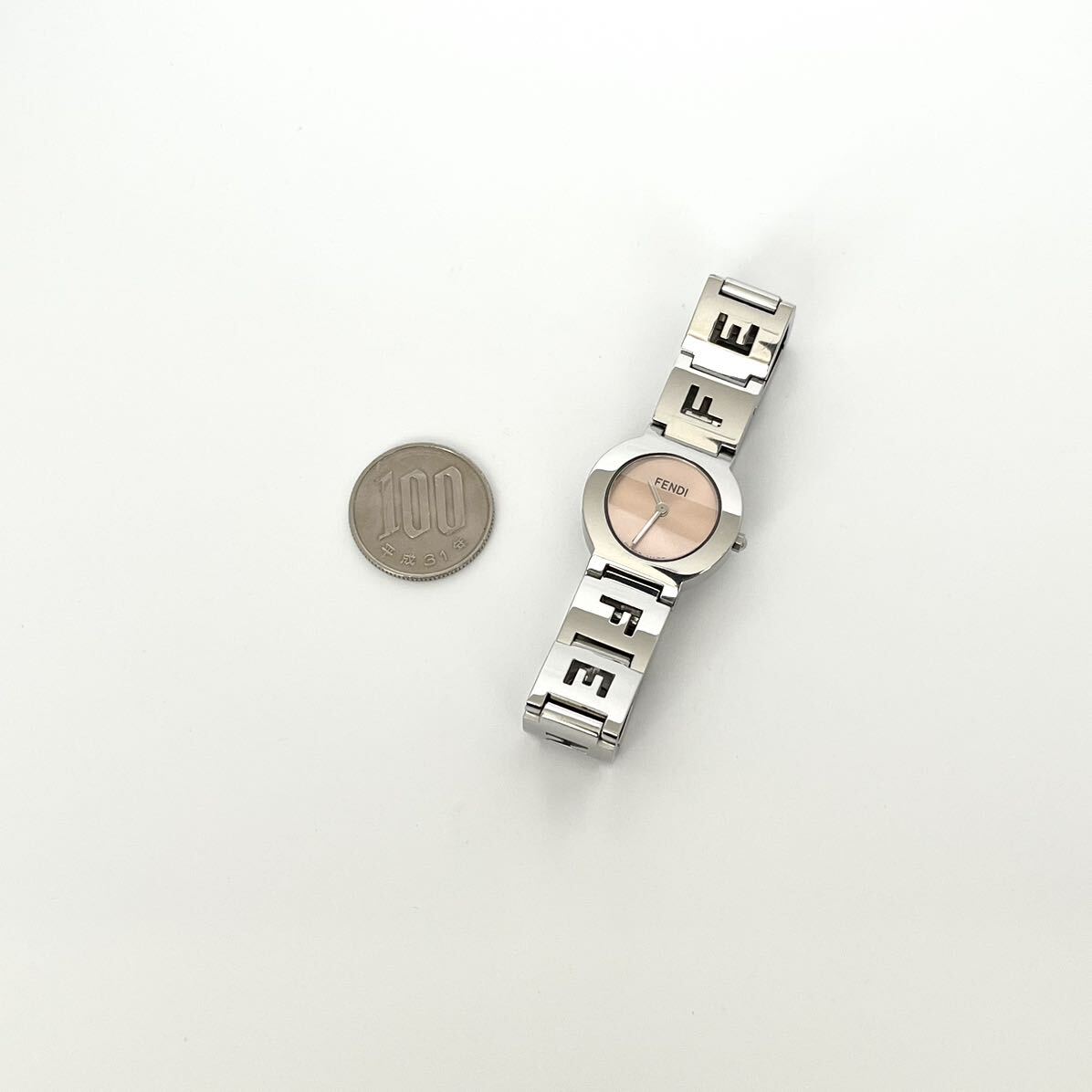 [ работа ] отполирован Fendi FENDI 3050L женские наручные часы прекрасный товар батарейка новый товар розовый циферблат s1653