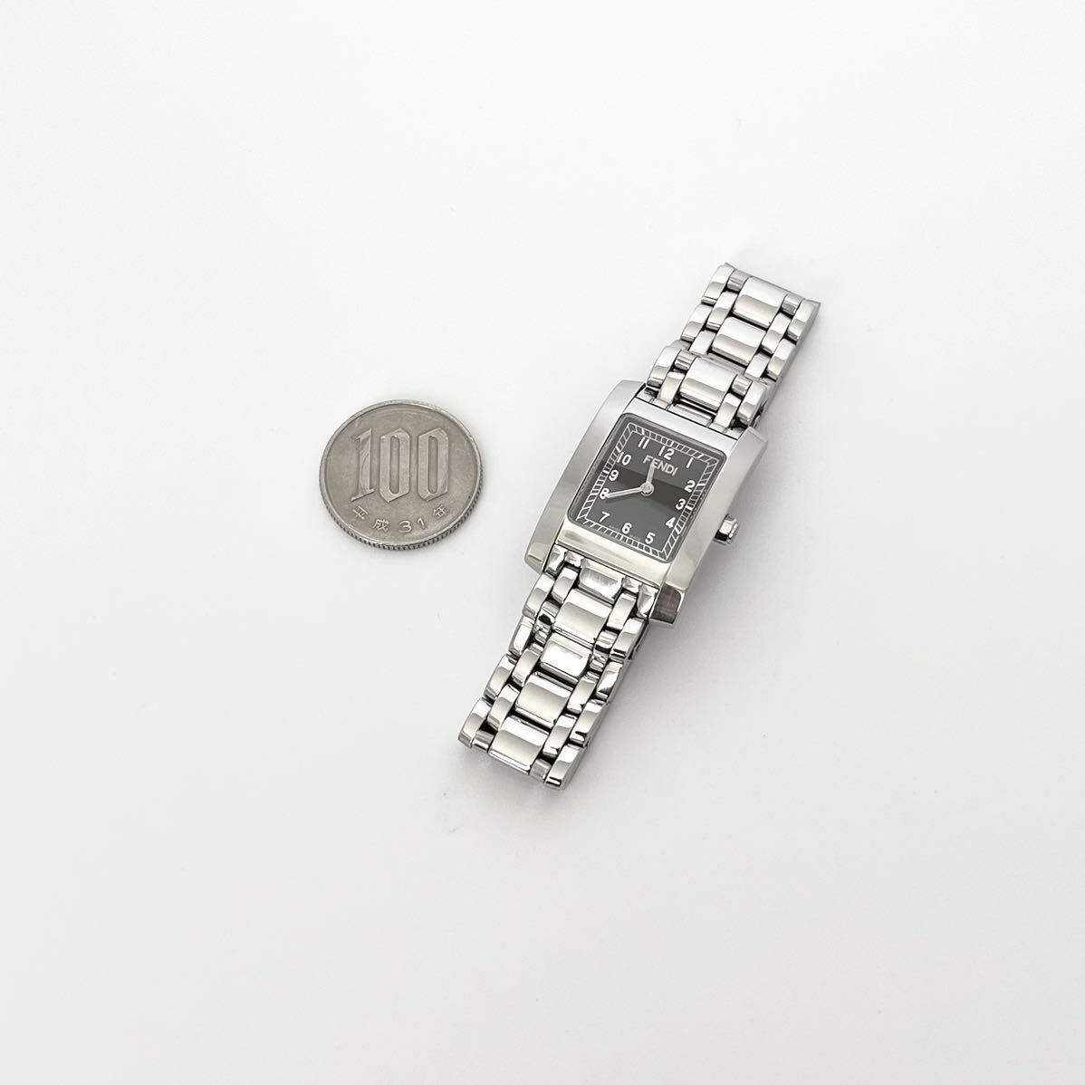 [ работа ] отполирован Fendi FENDI 7000L женские наручные часы прекрасный товар батарейка новый товар чёрный циферблат s1600