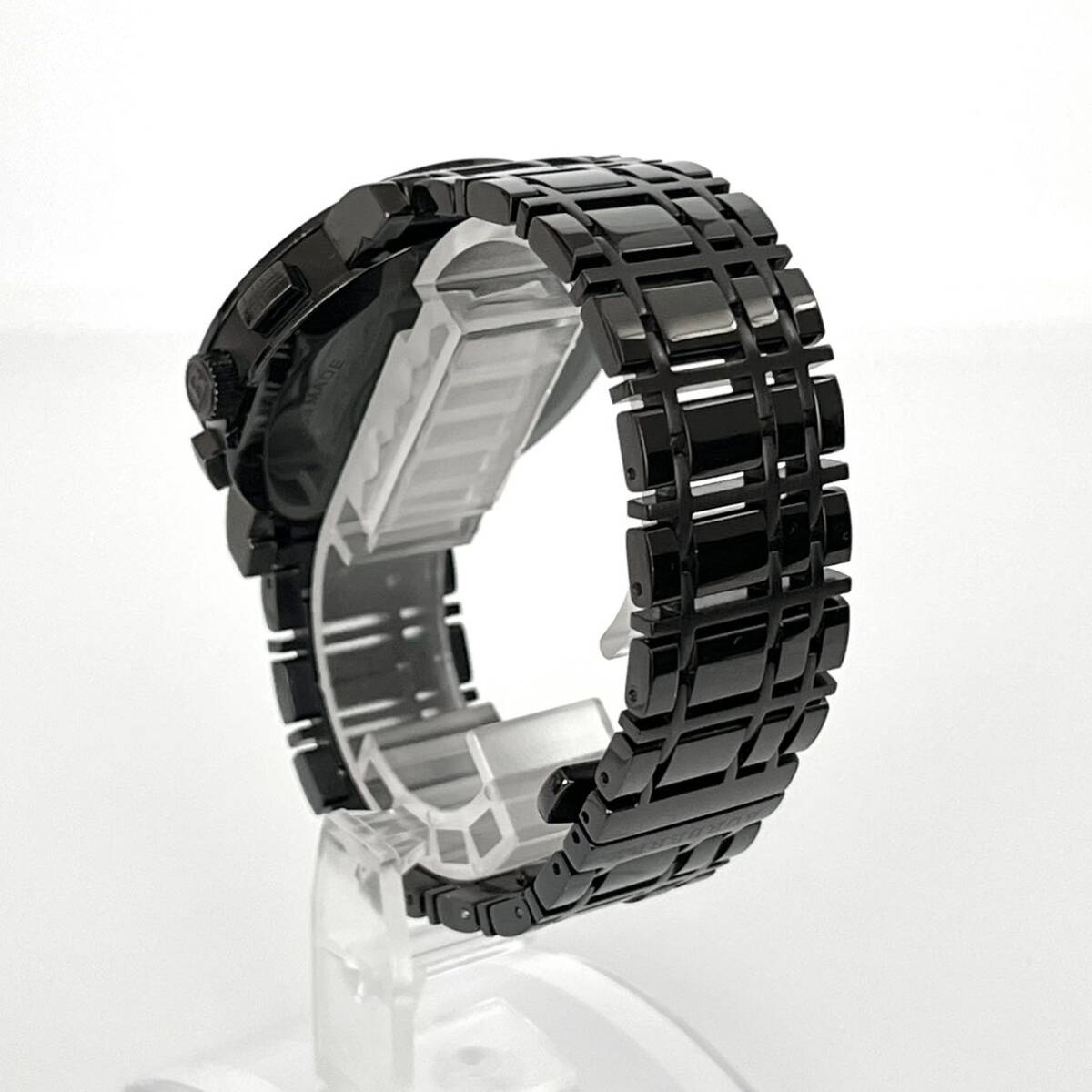 【稼働】磨き済み バーバリー BURBERRY BU1373 クロノグラフ メンズ 腕時計 美品 電池新品 ブラック 黒文字盤 s1683の画像8