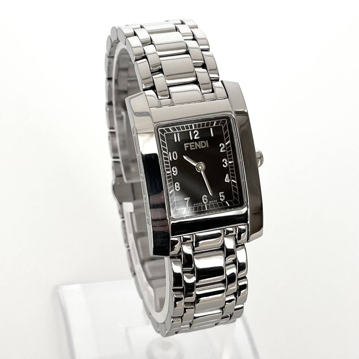 [ работа ] отполирован Fendi FENDI 7000L женские наручные часы прекрасный товар батарейка новый товар чёрный циферблат s1600