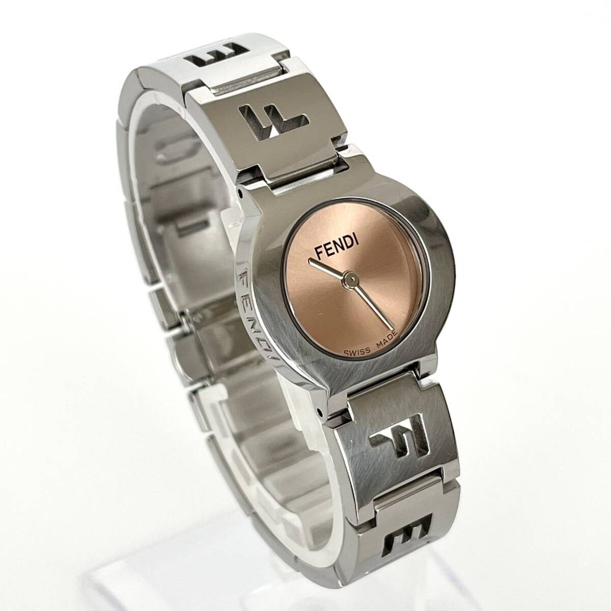 [ работа ] отполирован Fendi FENDI 3050L женские наручные часы прекрасный товар батарейка новый товар розовый циферблат s1653