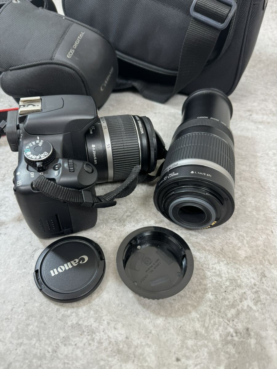 Canon キャノン EOS Kiss x2 デジタル一眼レフカメラ EF-S 18-55mm 1:3.5-5.6 IS 55-250mm 1:4-5.6 現状品 の画像6