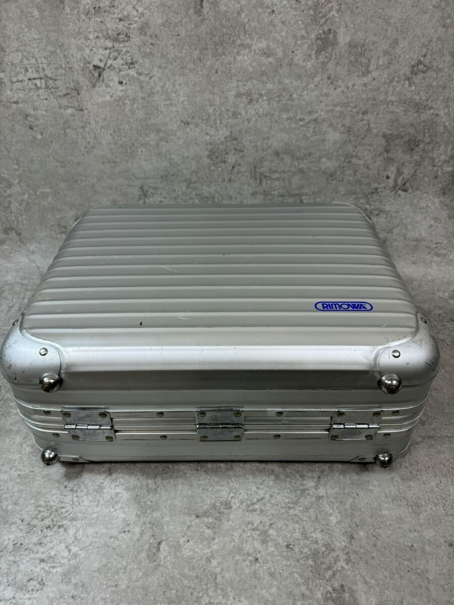 RIMOWA/ Rimowa топаз дипломат 928.45/ серебряный aluminium портфель Германия производства синий Logo 