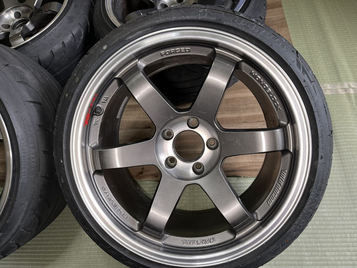 RAYS TE37 SL 18インチ 10.5J PCD114.3 5穴 スカイライン R32 R34 R35 GTRフェアレディ Z33 Z34 シルビア ボルクレーシング レイズ の画像2