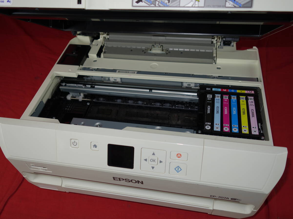 EPSON EP-707A 【通電確認済】 中古 A4 インクジェットプリンタ 複合機 【ジャンク】 2015年製の画像6