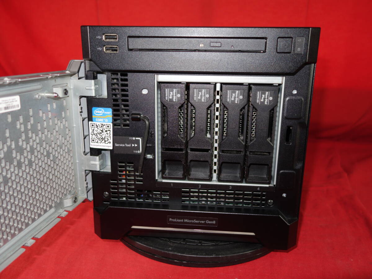 HP ProLiant MicroServer Gen8 【Core i3-3240】 【BIOS確認済】 メモリ8GB/HDDなし 中古 サーバ 【ジャンク】の画像2