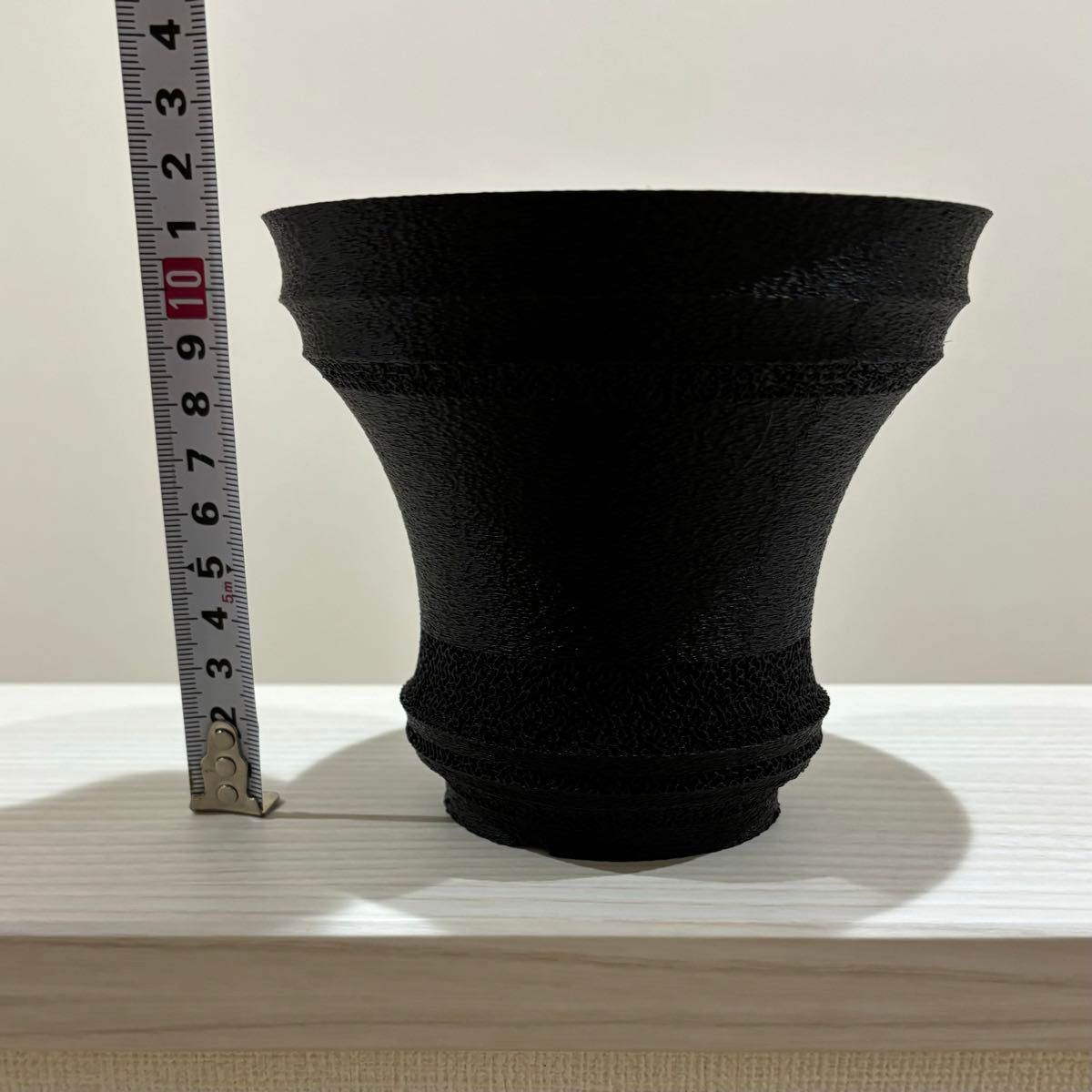 【お得♪ 2個セット】3Dプリンター植木鉢 メッシュ鉢４号サイズ(ブラック) 〈多肉植や塊根植物用 アガベ・パキポディウムに〉 