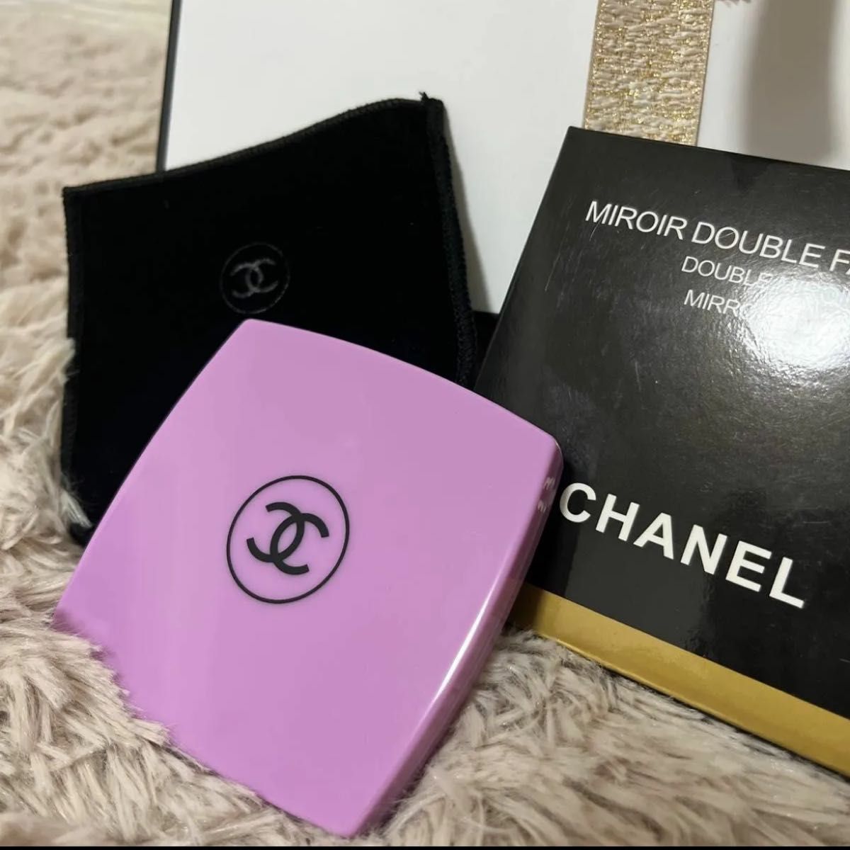 CHANEL コンパクトミラー ミロワールドゥーブルファセット パープル　シャネル