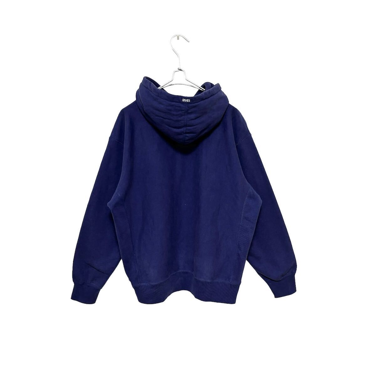 【極美品】Supreme Box Logo Hooded Sweatshirt 21AW Washed Navy M シュプリーム ボックスロゴ パーカー_画像5