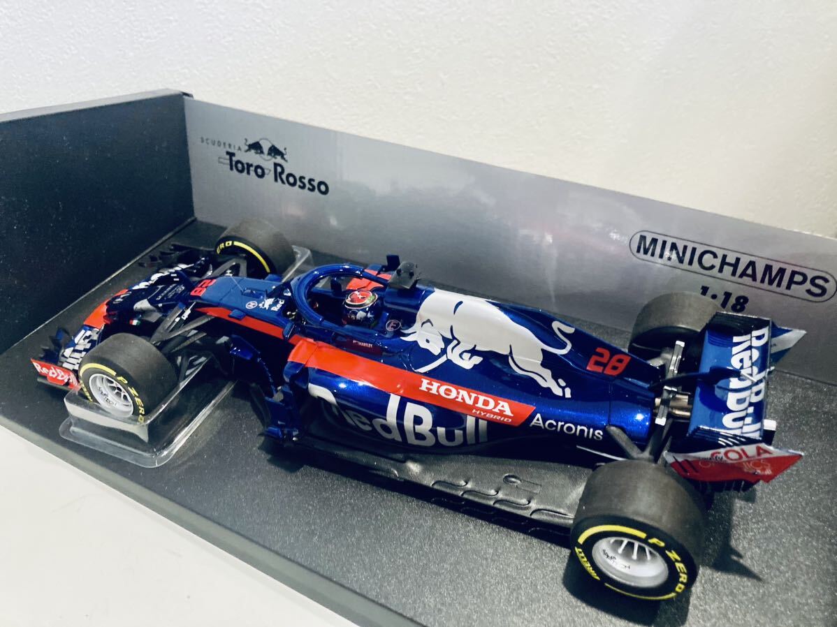 【送料無料】1/18 Minichamps Redbull Torro Rosso Honda トロロッソ ホンダ STR13 #28 B.ハートレー 2018の画像7