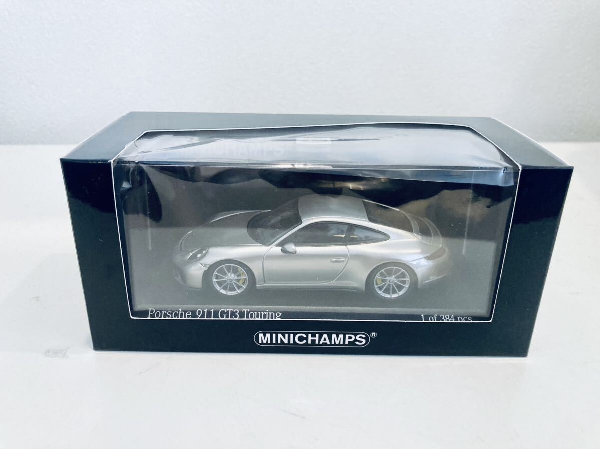 【送料無料】1/43 Minichamps Porsche ポルシェ 911 GT3 Touring (991.2) 2018 GT Silver Metallicの画像4