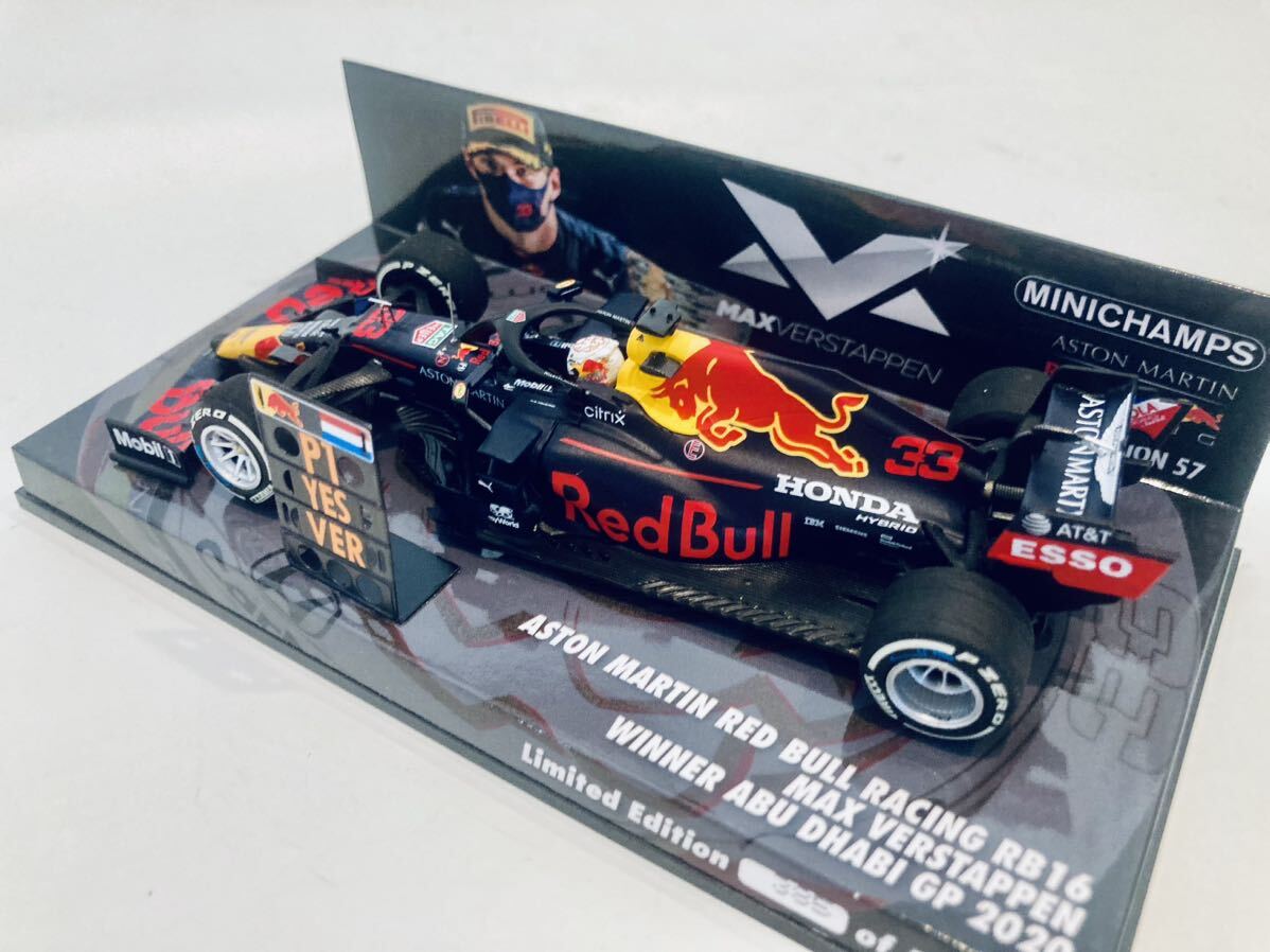 【送料無料】MV Shop限定 Edition57 1/43 Minichamps Redbull レッドブル RB16 M.フェルスタッペン Verstappen Winner Abu Dhabi GP 2020の画像6