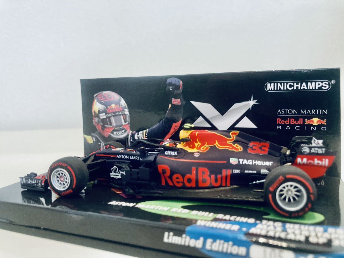 【送料無料】MV Shop限定 Edition39 1/43 Minichamps Redbull レッドブル RB14 #33 M.フェルスタッペン Verstappen Winner Mexican GP 2018の画像2