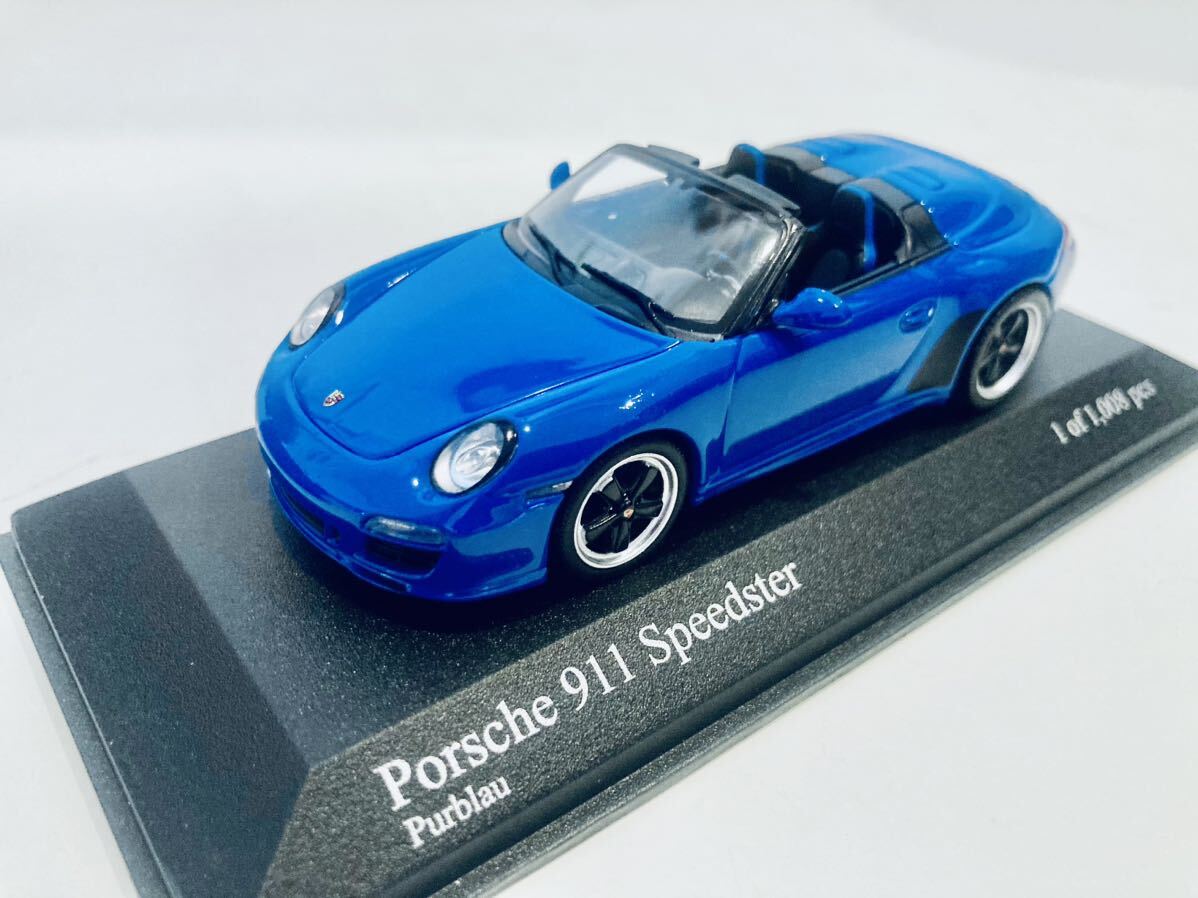 【送料無料】1/43 Minichamps Porsche ポルシェ 911 Speedster (997 Ⅱ Generation) 2010 Blue_画像6