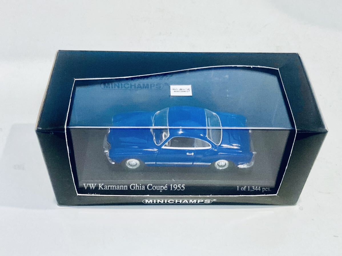 【送料無料】1/43 Minichamps VW Karmann Ghia フォルクスワーゲン カルマンギア クーペ 1955 Blue_画像3