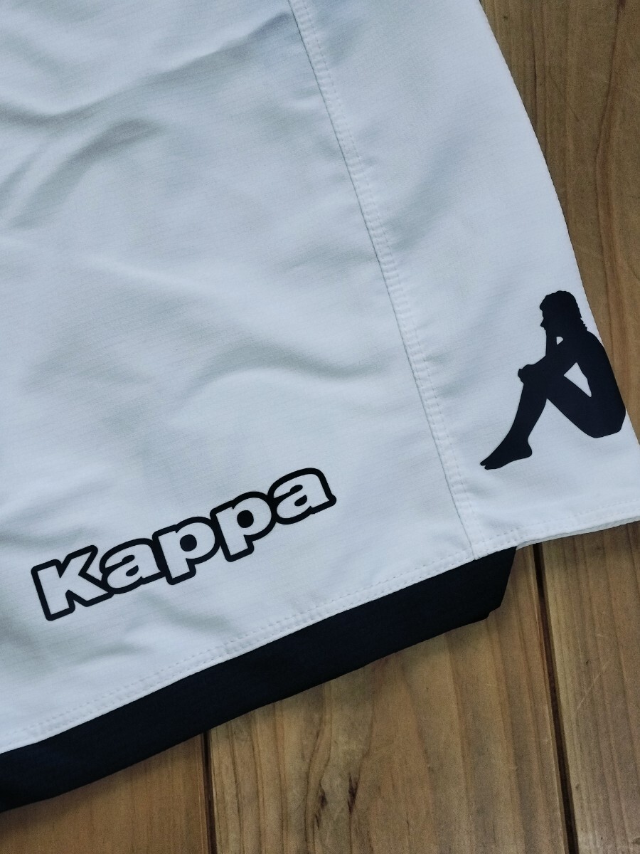 Kappa カッパ KONBAT ショートパンツ メンズM ホワイト×ブルー系 トレーニング サッカー タウンユース 美品 送料無料の画像4