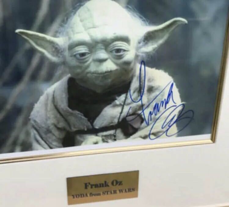 * Star Wars Yoda position. [ Frank oz ] autograph 