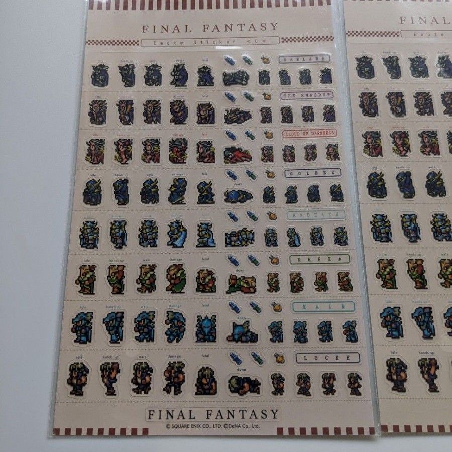 FINAL FANTASY モーションステッカー C 2個セット シール FINAL FANTASY モーションステッカー C 2個セット シール