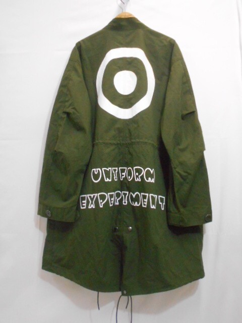 68 送80サ 0423$D18 uniform experiment ユニフォームエクスペリメント 24SS モッズコート UE-240000 中古品_画像2