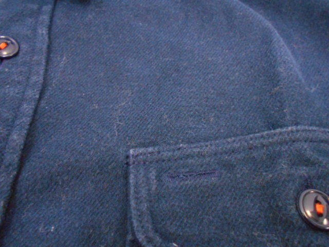 67 送60サ 0417$D05 KATO' SHIRT カトー シャツ メンズ 長袖コットンシャツ カンボジア製 ネイビー サイズS 中古品_画像9