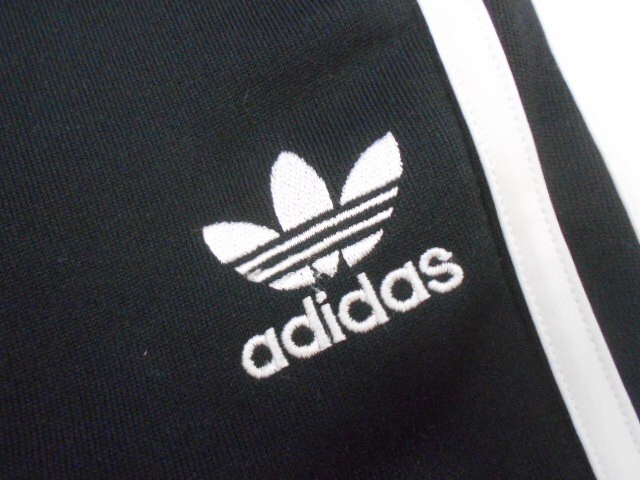 71 送60サ 0424$D18 adidas originals アディダス オリジナル トラックパンツ 3ライン リブ ブラック サイズS 中古品_画像3