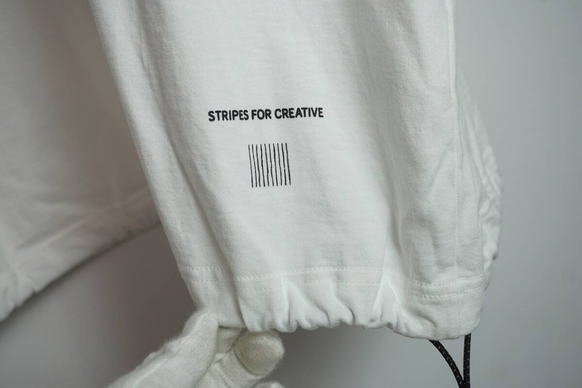 正規 S.F.C STRIPES FOR CREATIVE エスエフシー ストライプフォークリエイティブ 半袖 ドローコード Tシャツ カットソー 白L本物 421Oの画像5