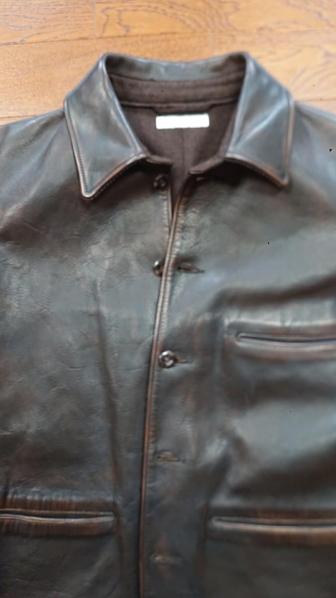 OLD JOE（オールドジョー）HORSEHIDE AUTOMOBILE COAT (192OJ-JK07) PATINA BROWN カーコート 茶芯 レザー ジャケット 馬 ホース