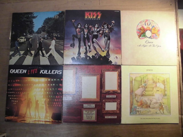 ジャンク ロック 名盤 LP 54枚セット BEATLES/PINK FLOYD/KISS/QUEEN/DOORS/PRINCE/JB/CREAM/JIMI HENDRIX/ELVIS 訳あり インテリア用に_画像2