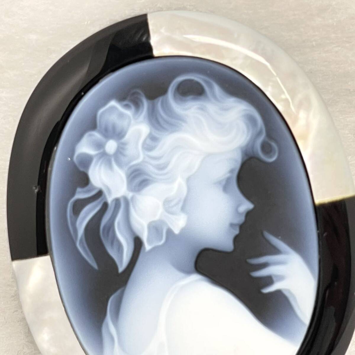 ★ストーンカメオ 重量22.0g★彫刻 ルース 貴婦人 CAMEO アクセサリー S3080の画像2