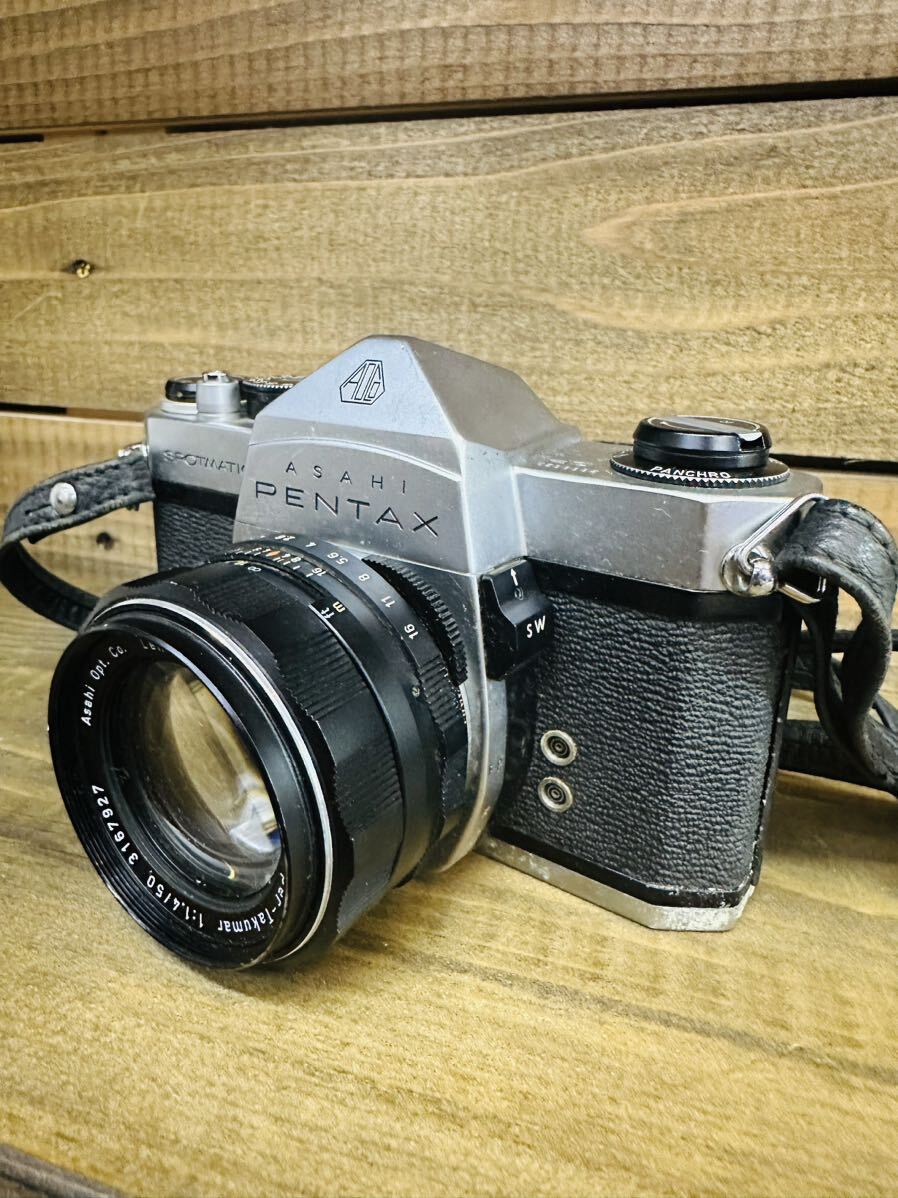 ◇ 動作未確認　蓋なし　ASAHI PENTAX アサヒペンタックス SP SPOTMATIC Super-Multi-Coated TAKUMAR 1:1.4/50 フィルムカメラ 一眼レフ