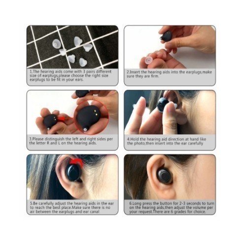 * new goods seniours for hearing aid USB rechargeable, Mini in year portable hearing aid. out from eyes . difficult to see hearing aid 