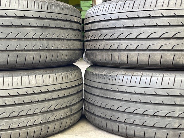 H411-2)手渡し可！225/55R18+エクストレイル純正18インチアルミ中古4本セット！7J-18+40！愛知_画像6