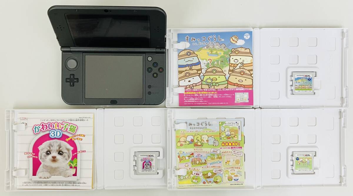 * game machine & soft 3ps.@. summarize *new NINTENDO 3DS LL*① charcoal .ko... here,.....?②........ ③ lovely . cat 3D*
