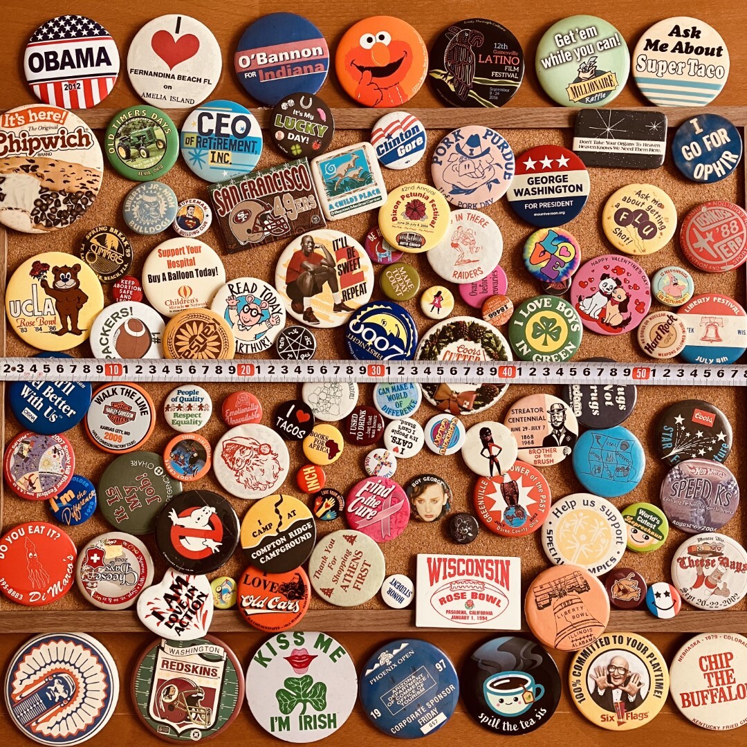  America. can badge 100 piece | set sale |vintage| Novelty | character | American Casual | Vintage |USED|USA