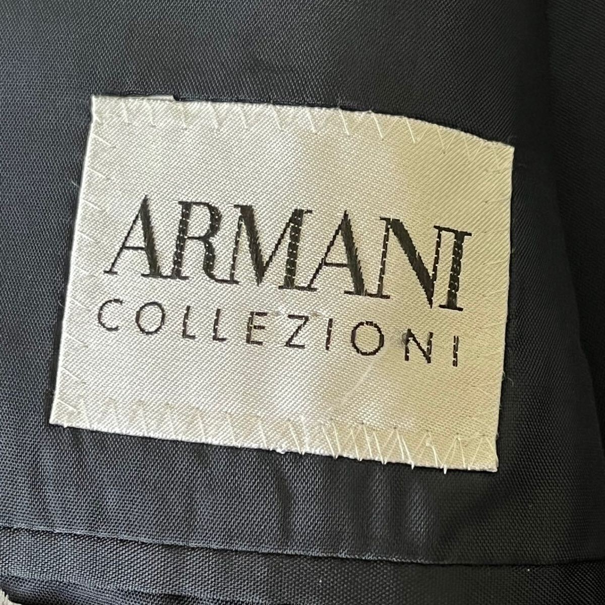 アルマーニコレツィオーニ『抜群の存在感』ARMANI COLLEZIONI セットアップ ビジネススーツ 紺 ネイビー L位 メンズの画像6
