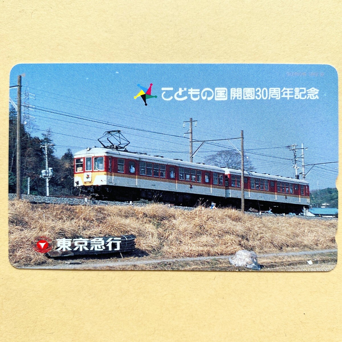 【未使用】鉄道テレカ 50度 こどもの国 開園30周年記念 東京急行の画像1