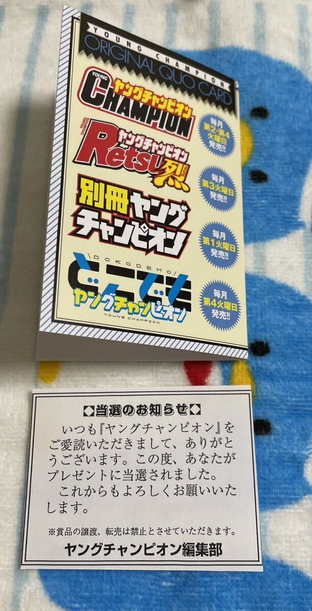 【最新・即決】天羽希純 ヤングチャンピオン 2024年2号 抽プレ クオカード 100名当選品 当選書付 QUO クオカ #2i2 ゼロイチファミリア ①の画像2