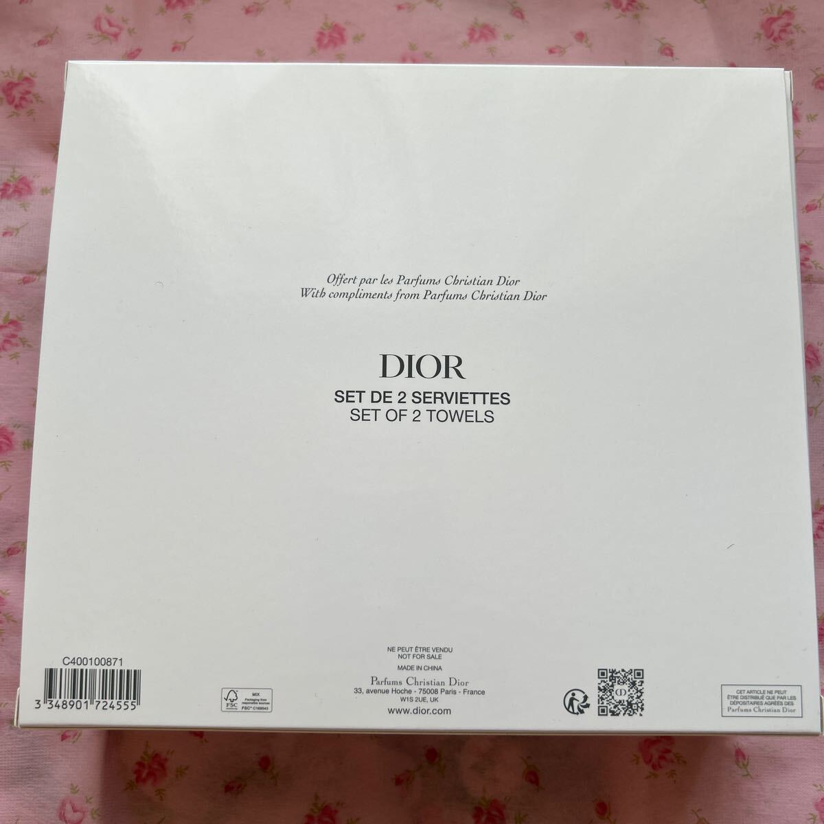 【新品未使用】クリスチャン ディオール Christian Dior オリジナル タオル セット ノベルティ 非売品 ハンドタオル フェイスタオル ポーチ_画像3