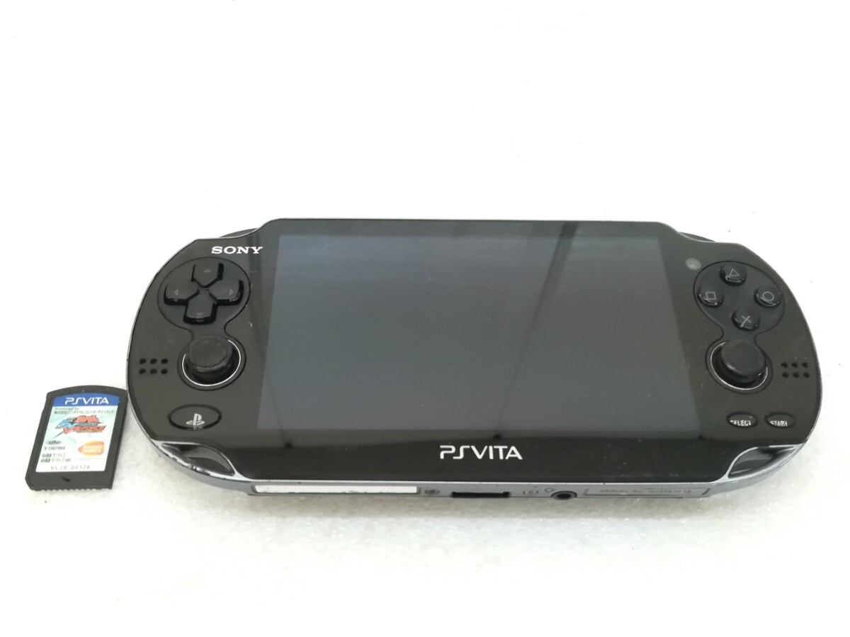 f2160/【電源コード無し ジャンク】SONY PlayStation Vita PCH-1100/機動戦士ガンダムエクストリームバーサスフォース ソフト の画像1