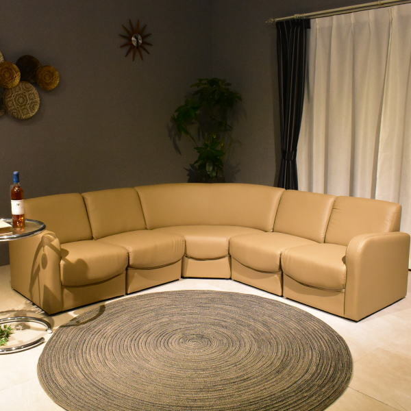 新品モダン応接コーナーソファ5点セットCAFE色リビングレザー 新品モダン応接コーナーソファ5点セットCAFE色リビングレザー