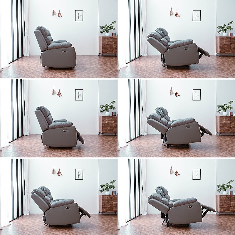  sale new goods 1 jpy start electric reclining sofa 3 seater . sofa USB port attaching leather leather trim GY high class 3P comfortable stylish sofa :ST10-10E04