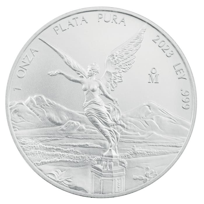 【ご紹介いたします！】2023年 メキシコ リベルタット1oz 31.1ｇ純銀貨 独立と自由の女神像 インフレにもデフレにも強いコインコレクションの画像1