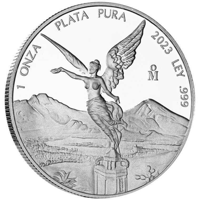 【ご紹介いたします！】メキシコ2023年 独立と自由の女神像 リベルタット1oz 31.1ｇ純銀貨 インフレにもデフレにも強いコインコレクションの画像1