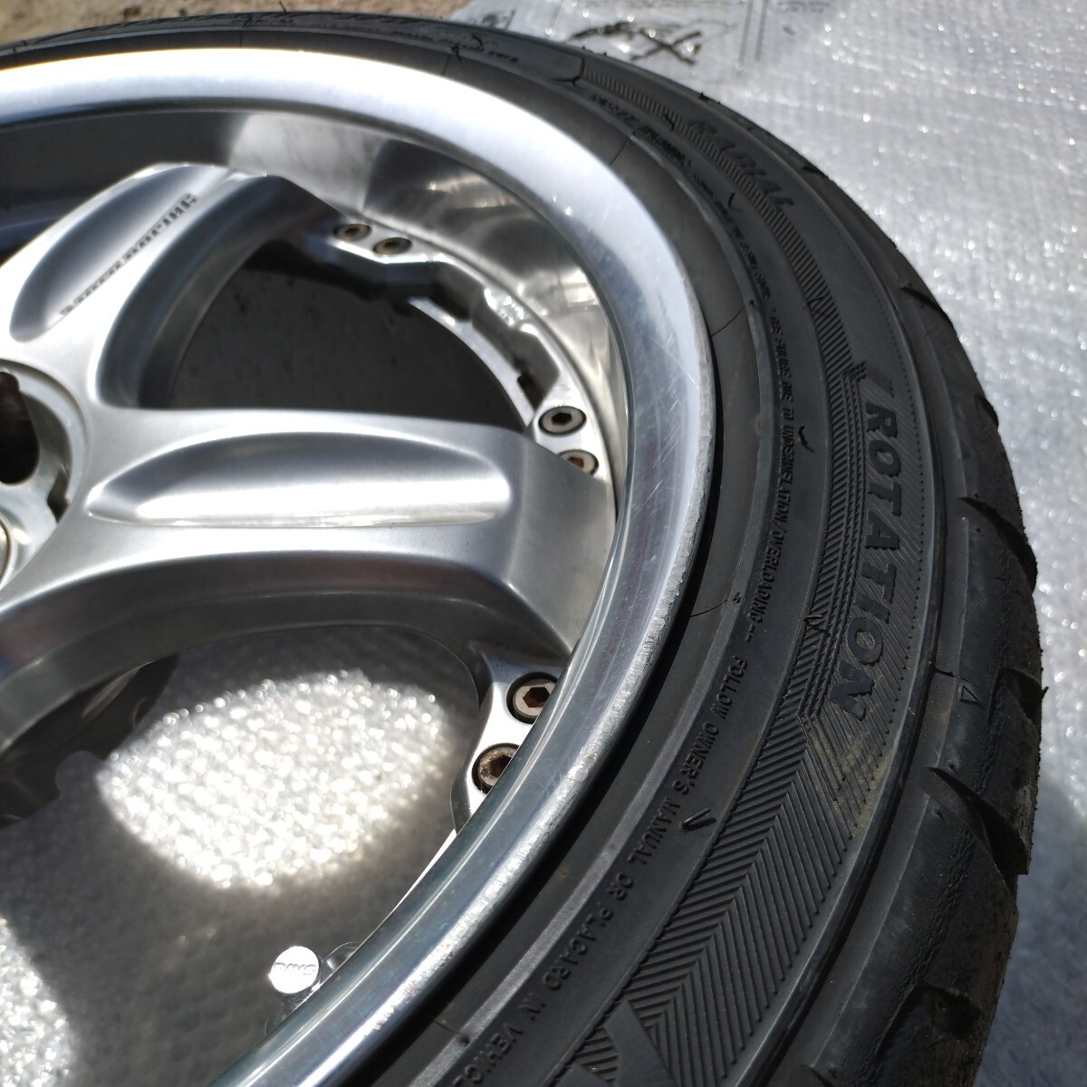 RAYS VOLKRACING GT-C FACE1 17インチ タイヤホイールセット センターキャップ付き！！ 2本のみ の画像5