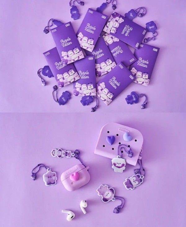 BT21 PURPLE OF WISH EDITION MININI RANDOM KEYRING パープルPVCキーリング RJ