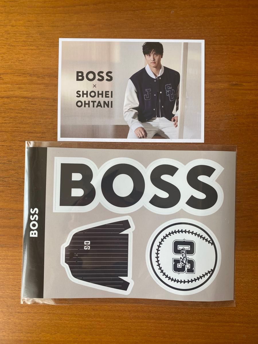 BOSS×SHOHEI OHTANI 大谷翔平 ポストカード&ステッカー ノベルティ 非売品