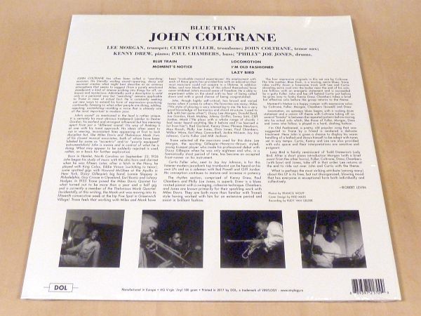 未開封 ジョン・コルトレーン Blue Train 限定見開きジャケ仕様HQ180g重量盤LP John Coltrane Lee Morgan Kenny Drew Curtis Fuller_画像2